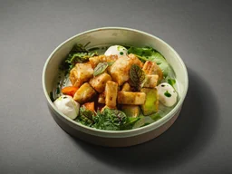 Хрустящие баклажаны с крем-сыром и томатами