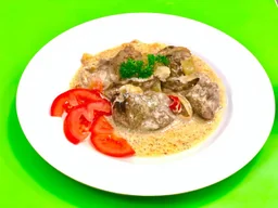 Печень куриная в соусе