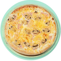 Пицца с ветчиной и грибами