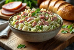 Салат с ветчиной и пекинской капустой