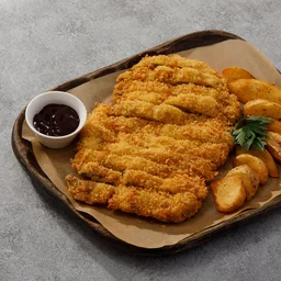 Шницель с картофелем Айдахо