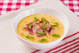 Суп сырный с беконом и грибами!