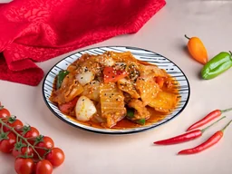 Жареная свинина с кимчи