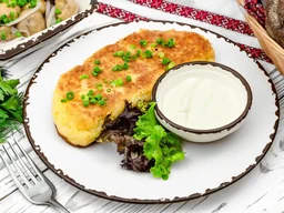 Зразы с грибами и постным соусом
